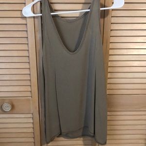 Flowy dusty green Zara shirt